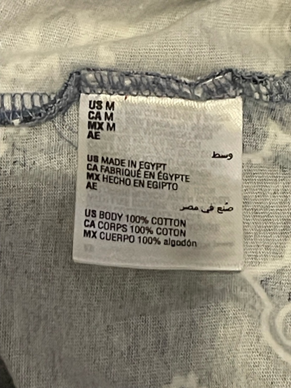 Style & Co Patchwork Bandana Print Tee Red White Blue V-Neck M Boho Western Top - Picture 4 of 7